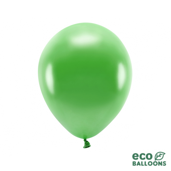 10 ECO-Luftballons - Ø 30cm - Metallic - Green Grass