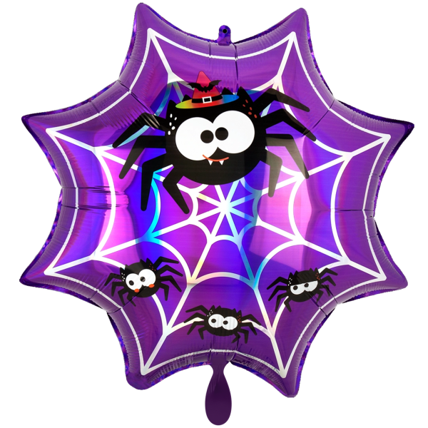 1 Balloon - Iridescent Spiderweb