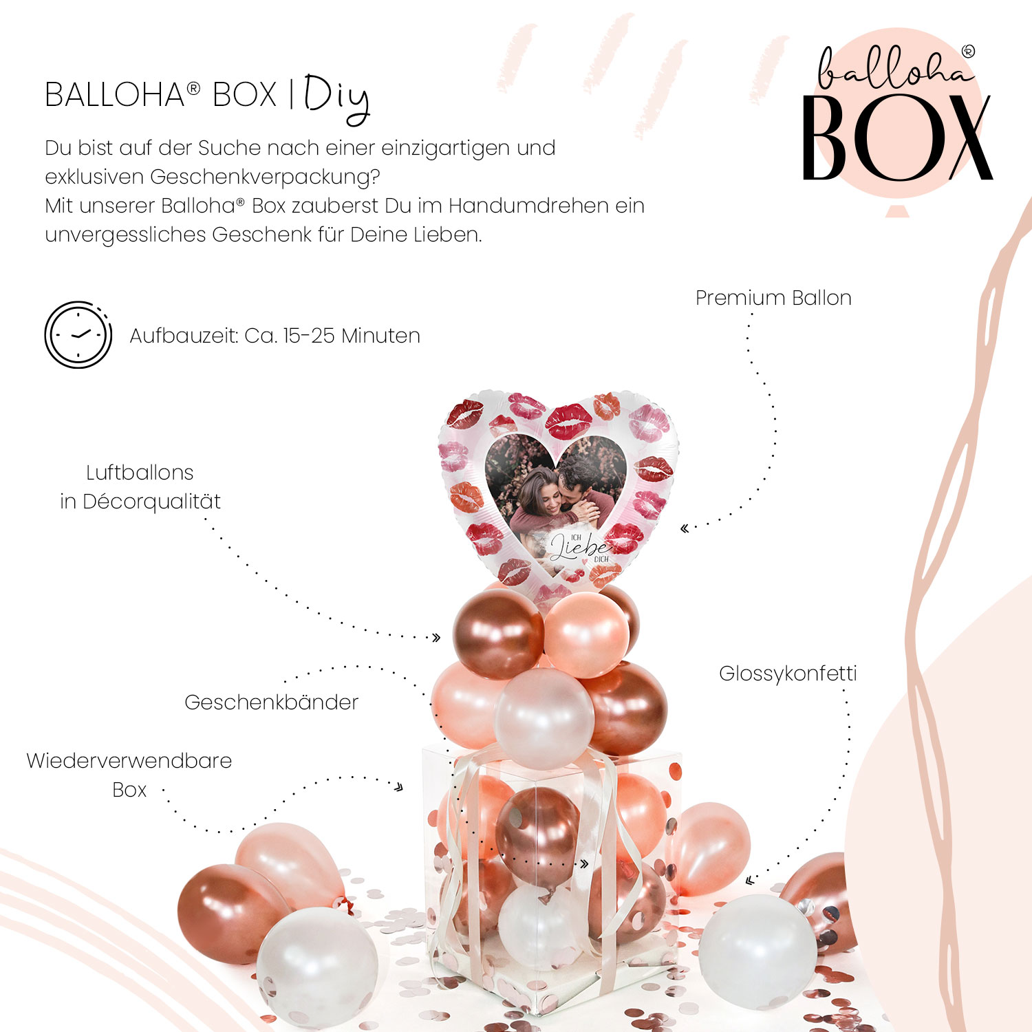 Balloha® Box mit Foto - DIY Full of Kisses