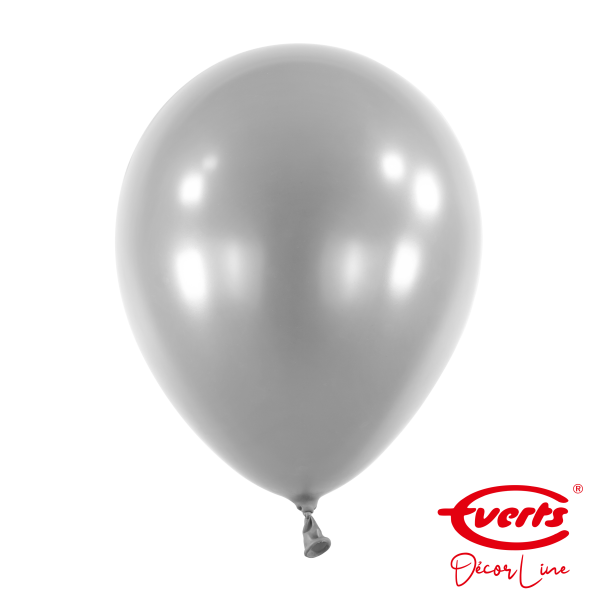 50 Luftballons - DECOR - Ø 28cm - Pearl &amp; Metallic - Silver