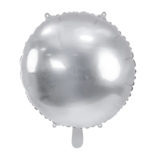 1 Ballon - Rund - Silver
