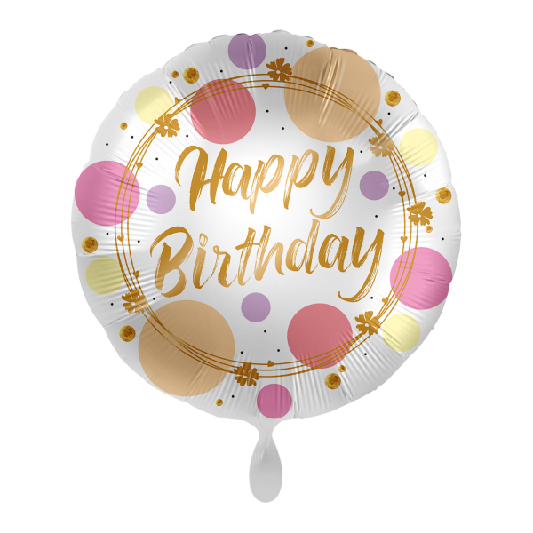 1 Balloon - Shiny Dots Birthday - ENG