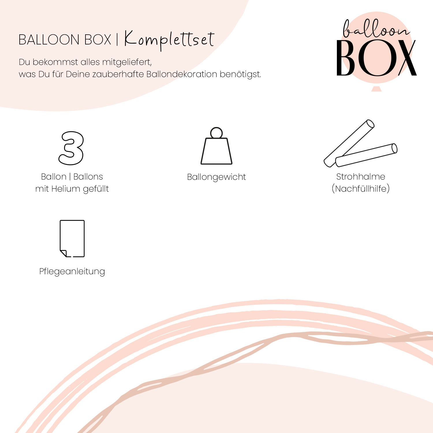 Heliumballon in a Box - Blue Three