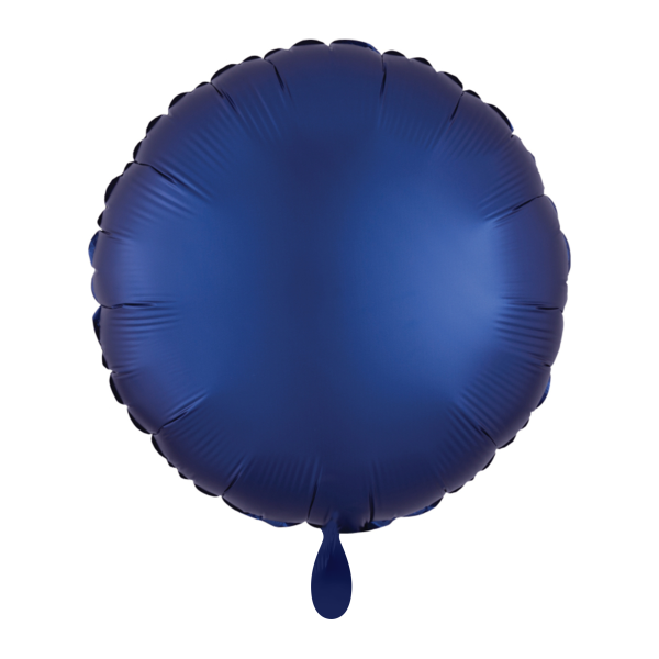1 Balloon - Rund - Silk Lustre - Dunkelblau