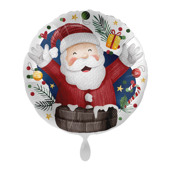 1 Balloon - Santa in Chimney - UNI