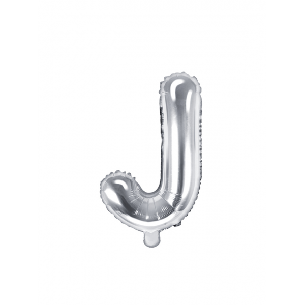 1 Ballon XS - Buchstabe J - Silber