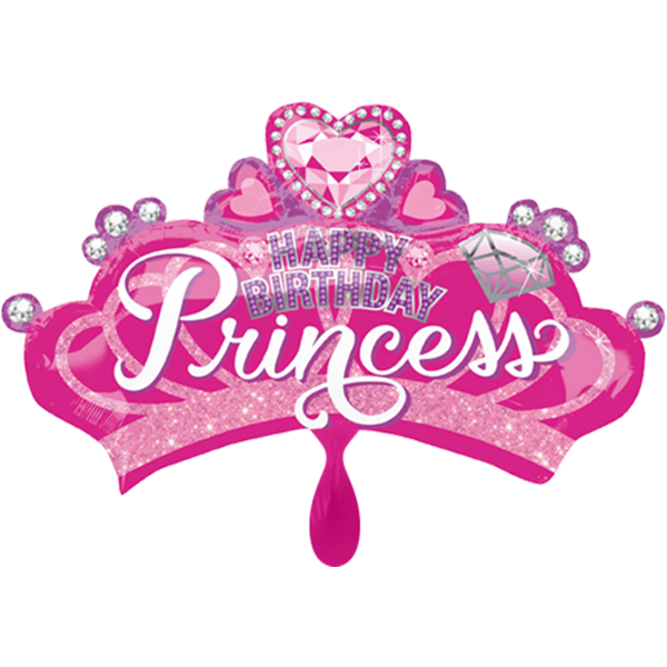 1 Ballon XXL - Princess Crown & Gem