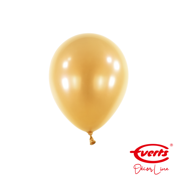 100 Miniballons - DECOR - Ø 13cm - Pearl &amp; Metallic - Gold