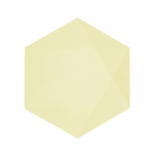 6 Partyteller XL - Hexagonal - gelb