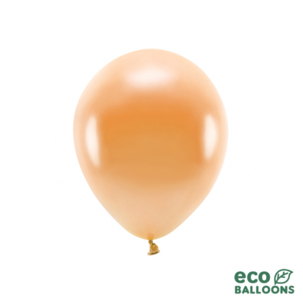 10 ECO-Luftballons - Ø 26cm - Metallic - Orange