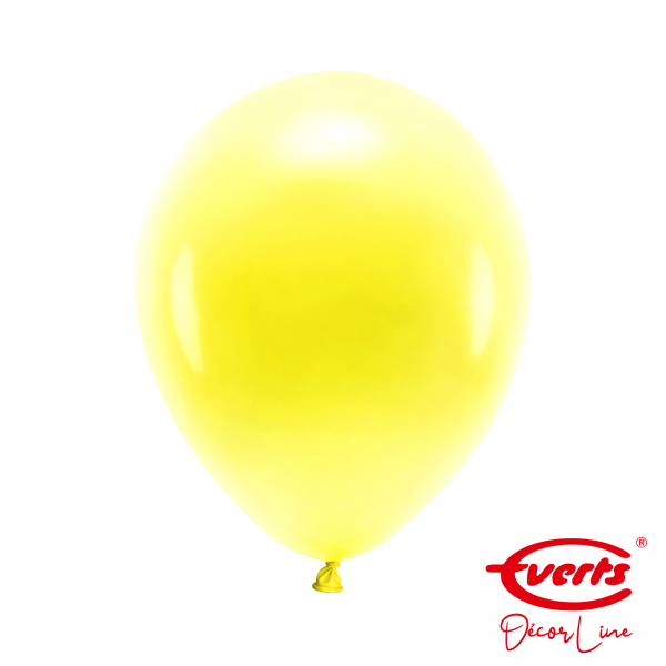 50 Luftballons - DECOR - Ø 28cm - Pearl & Metallic - Sunshine Yellow