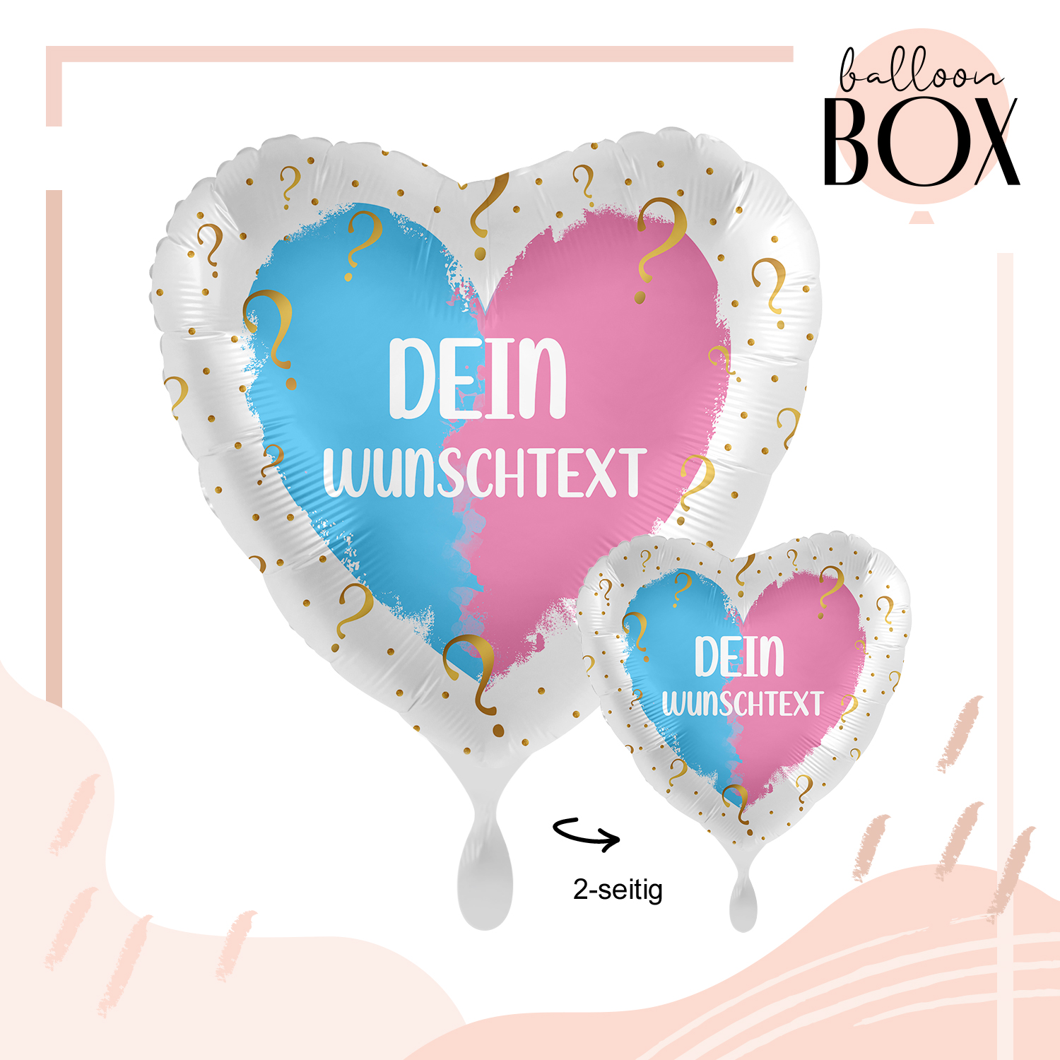Personalisierter Ballon in a Box - Gender Party