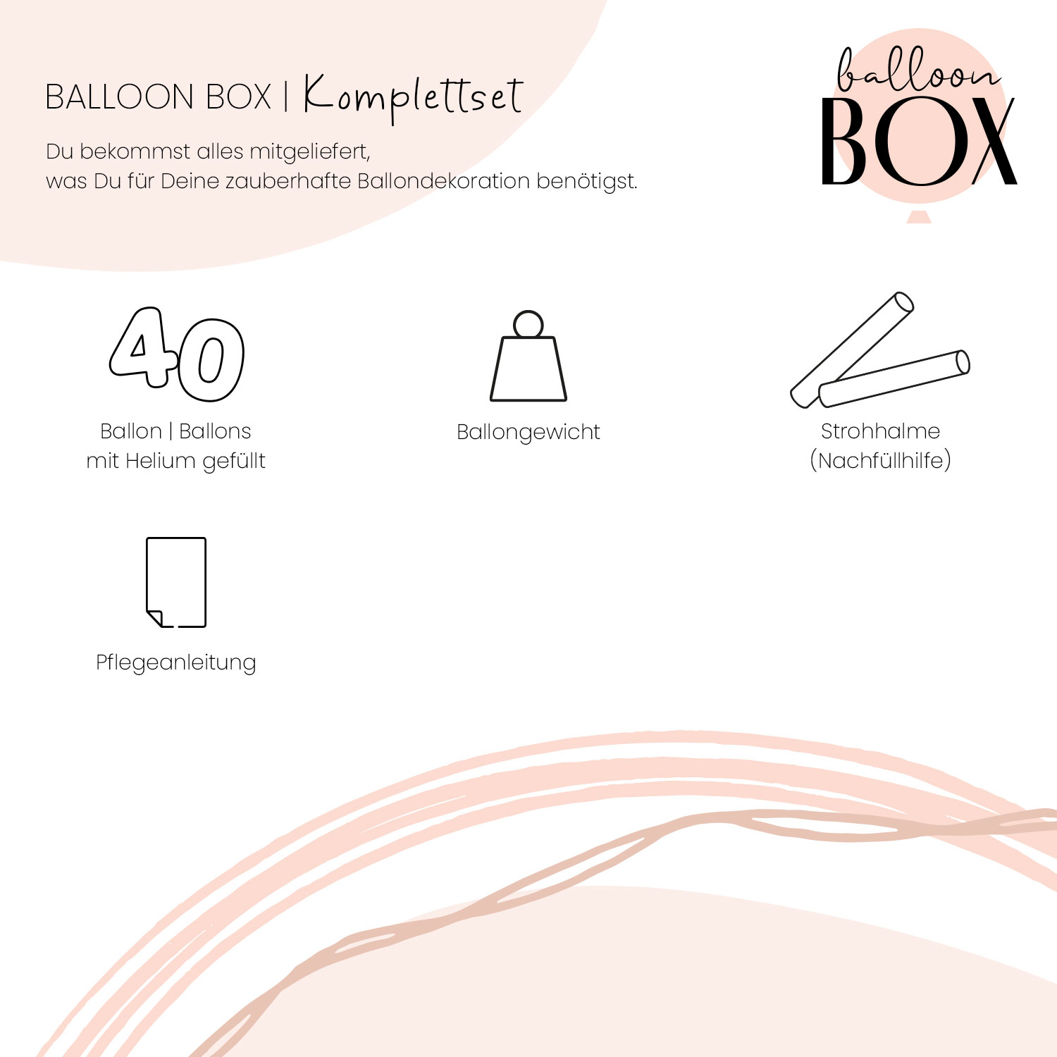 Heliumballon in a Box - Golden Fourty