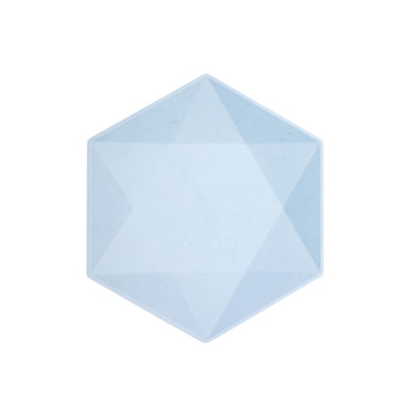 6 Partyteller - Hexagonal - blau
