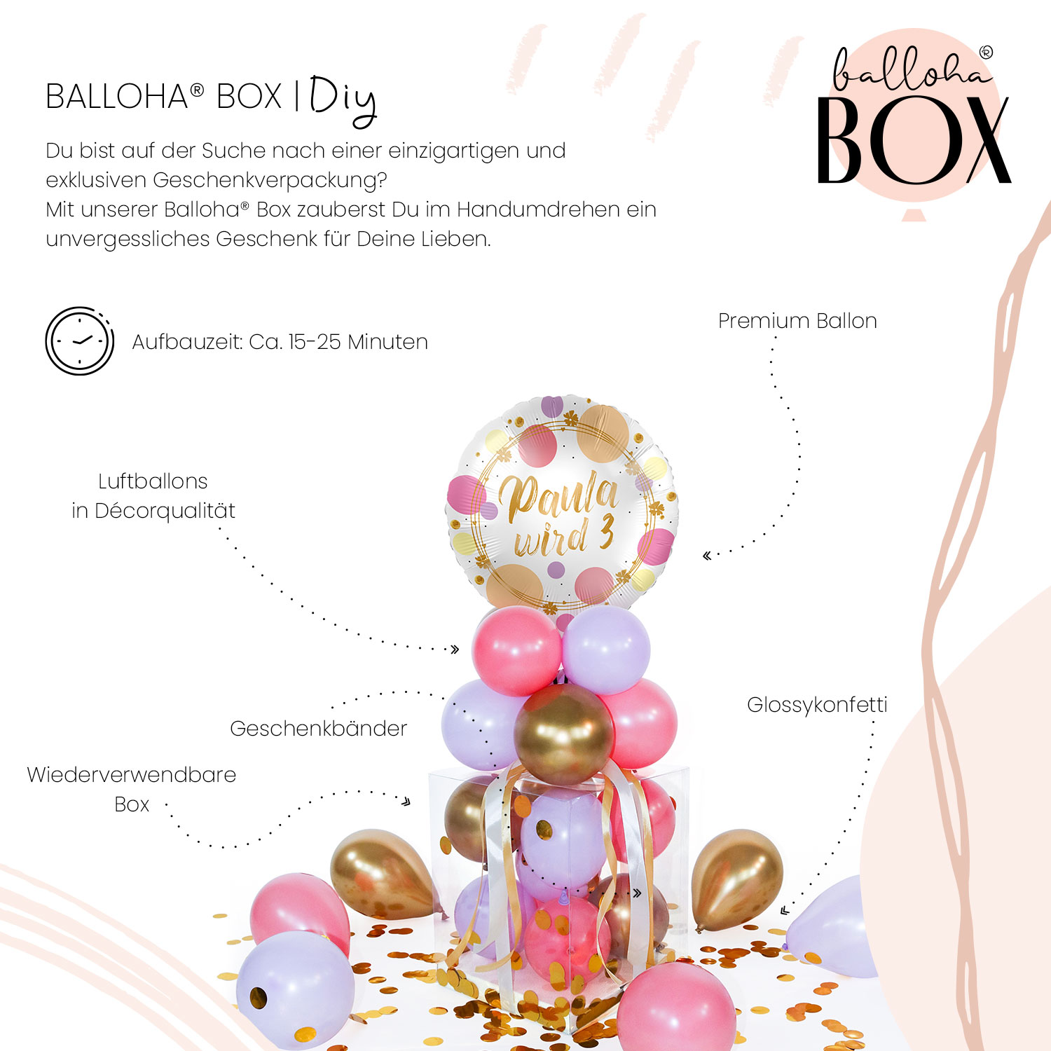 Balloha® Box mit Personalisierung - DIY Shiny Dots