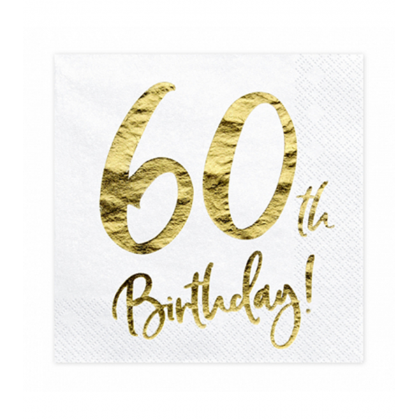 20 Servietten Trend - 33cm - 60th Birthday