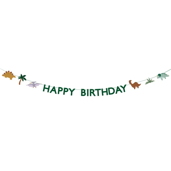 1 Bannergirlande - Happy Birthday - Dinosaurier