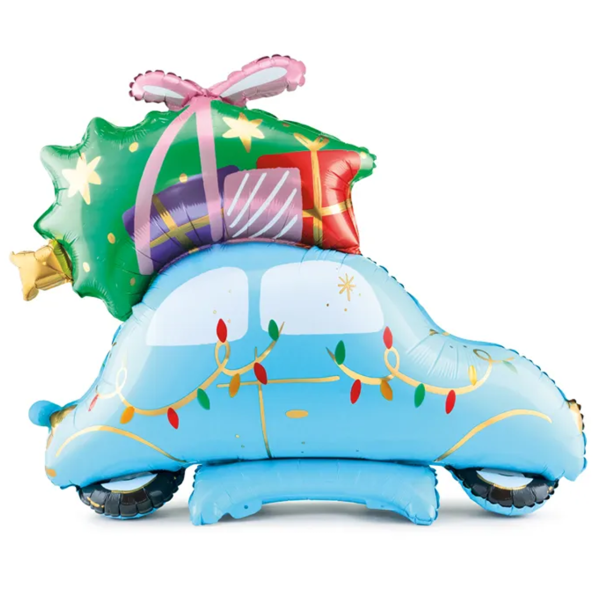 1 Ballon XXL mit Standfuß - Christmas Car