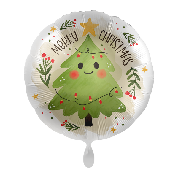 1 Balloon - Happy Christmas Tree - ENG