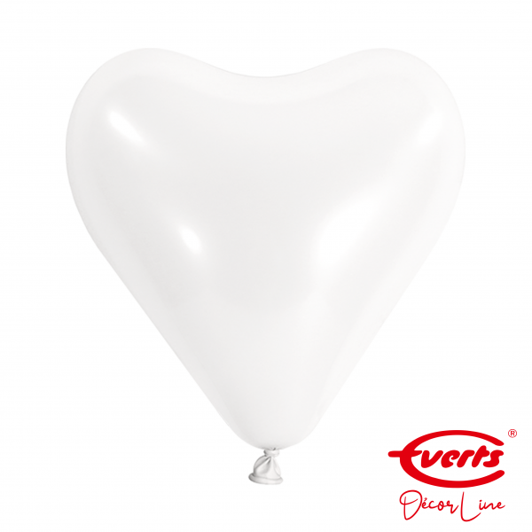 50 Herzballons - DECOR - Ø 30cm - Frosty White