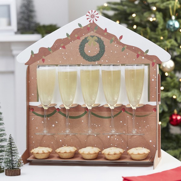 1 Drink and Treats Stand - Christmas Market Stall - Foiled