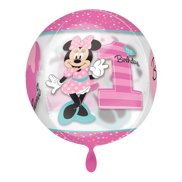 1 Balloon - Orbz® Minnie 1st Birthday