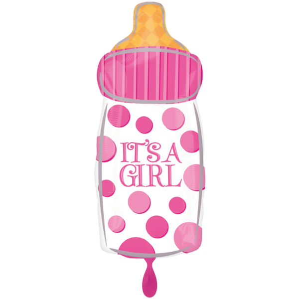 1 Ballon - It is A Girl Baby Bottle