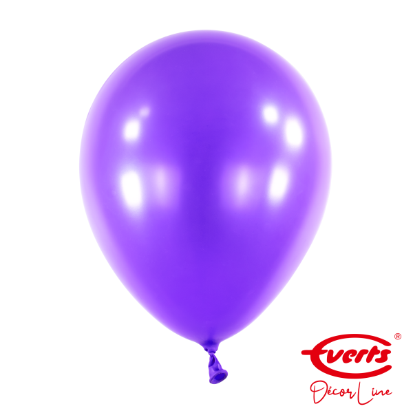 50 Luftballons - DECOR - Ø 28cm - Pearl &amp; Metallic - Purple