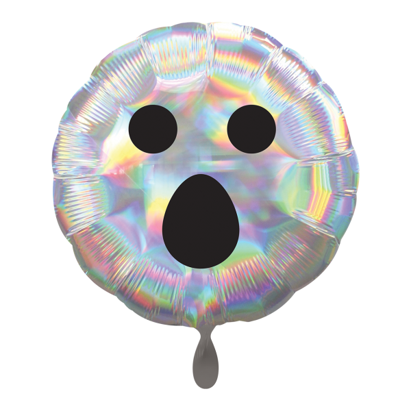 1 Ballon - Iridescent Ghost Face
