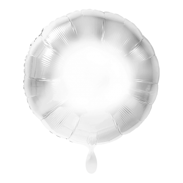 1 Ballon - Rund - Weiß