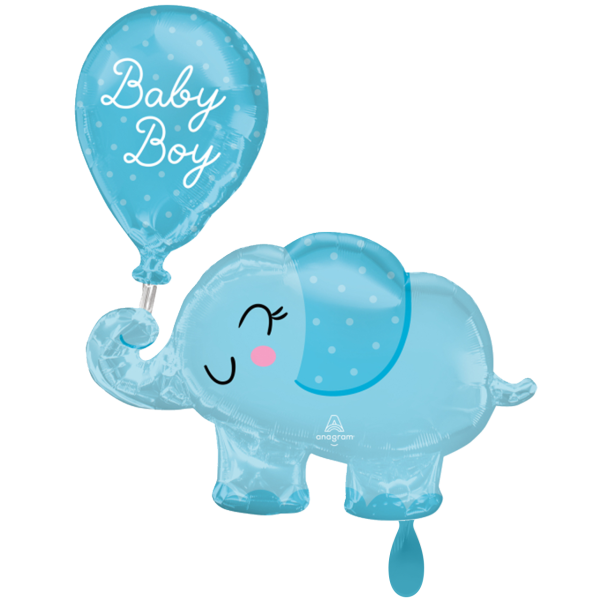 1 Balloon XXL - Baby Boy Elephant