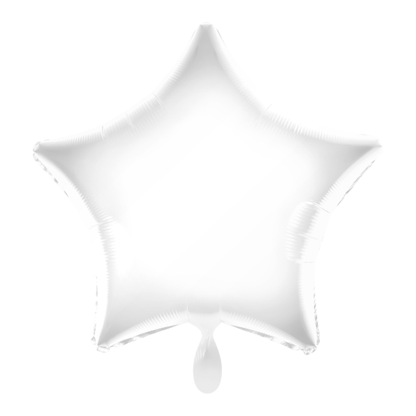 1 Balloon - Stern - Weiß