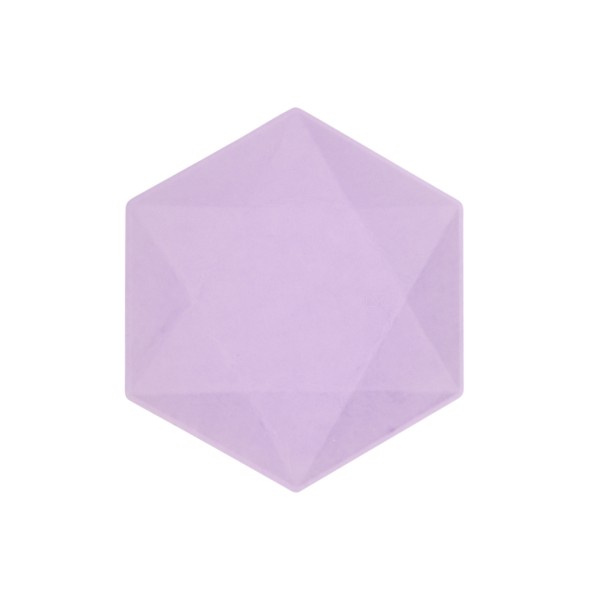 6 Partyteller - Hexagonal - lila