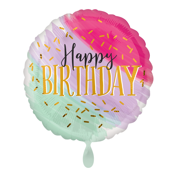 1 Ballon - Water Color Birthday