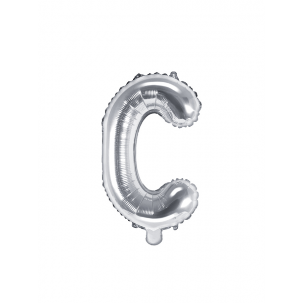 1 Ballon XS - Buchstabe C - Silber