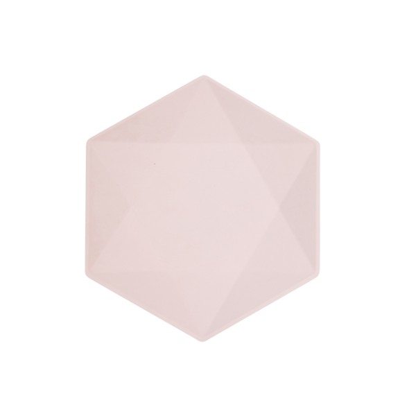 6 Partyteller - Hexagonal - pink