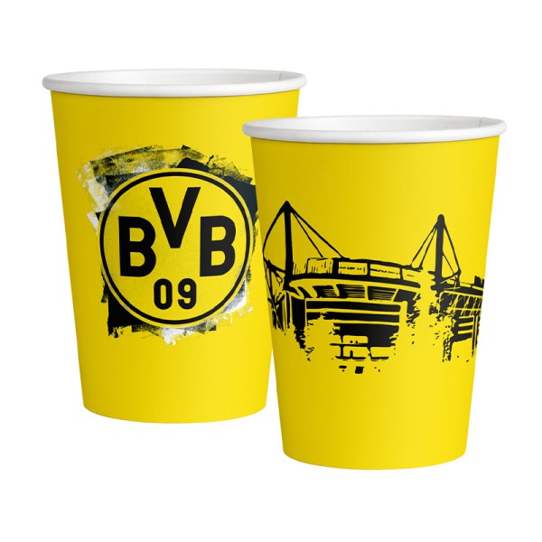 6 Pappbecher - 500ml - BVB Dortmund