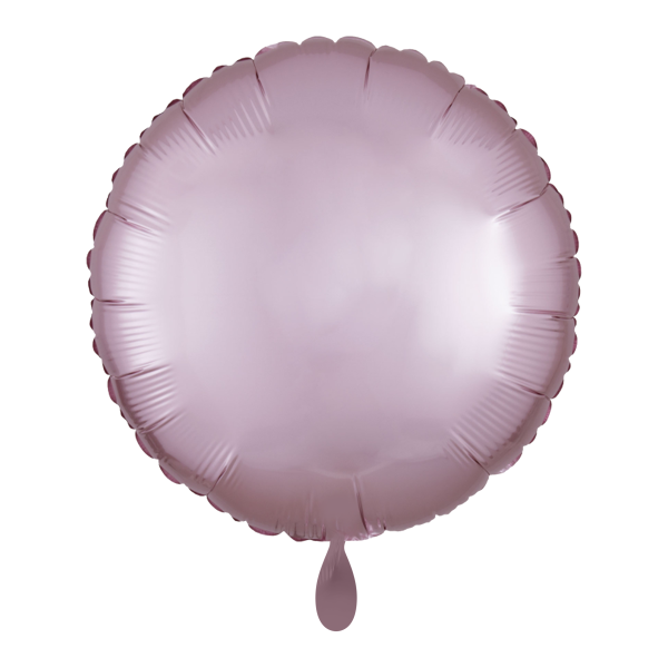 1 Balloon - Rund - Silk Lustre - Pastel Rosa