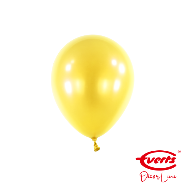 100 Miniballons - DECOR - Ø 13cm - Pearl &amp; Metallic - Sunshine Yellow