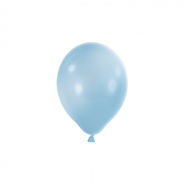 100 Miniballons - Ø 12cm - Metallic - Hellblau