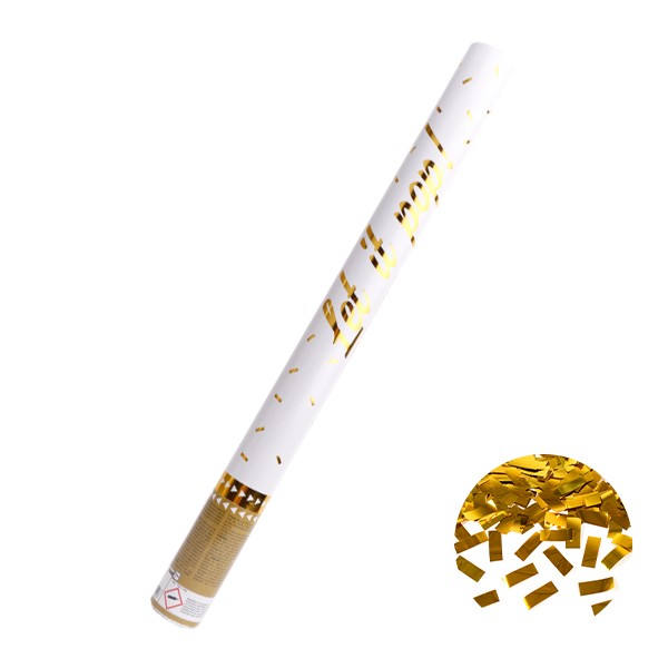 1 Konfettikanone - Gold Foil 60 cm