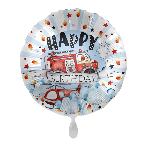 1 Balloon - Birthday Fire Engine - ENG