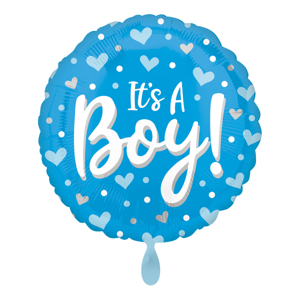 1 Ballon - It's a Boy Hearts & Dots