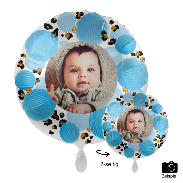 1 Ballon mit Foto - Baby Boy Leopard