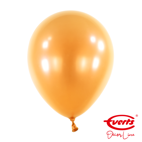 50 Luftballons - DECOR - Ø 28cm - Pearl &amp; Metallic - Orange Peel