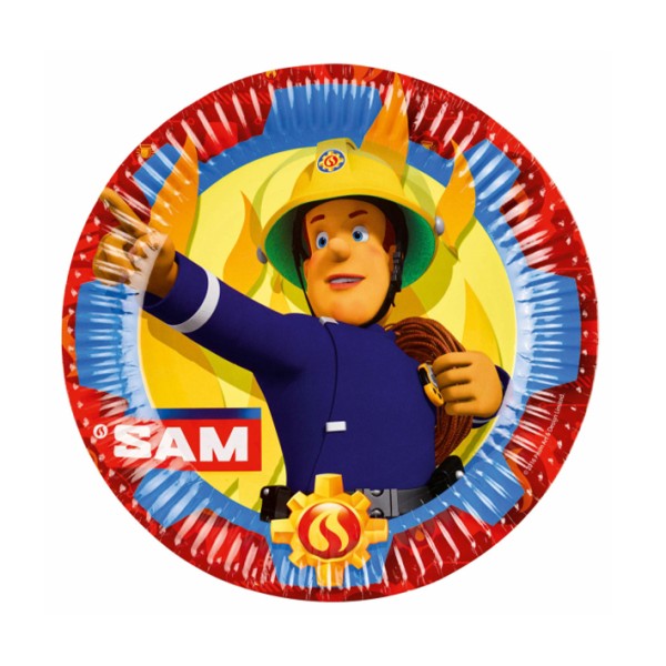 8 Pappteller - Ø 23cm - Fireman Sam