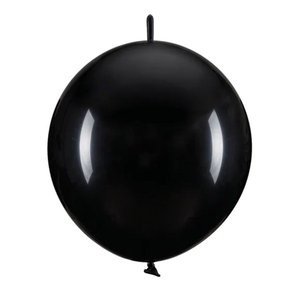 20 Girlandenballons - Ø 33cm - Schwarz