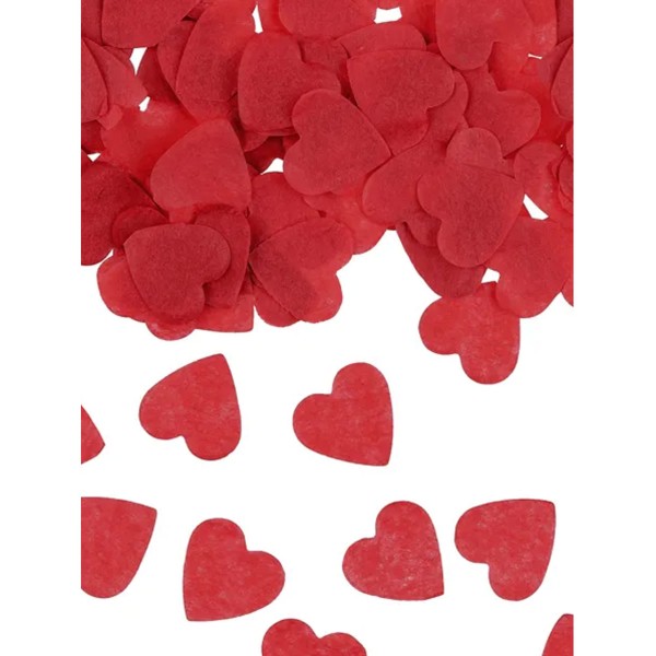 15g Papierkonfetti - Rote Herzen