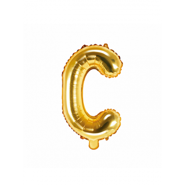 1 Ballon XS - Buchstabe C - Gold