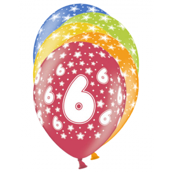 6 Motivballons - Ø 30cm - 6 Celebration